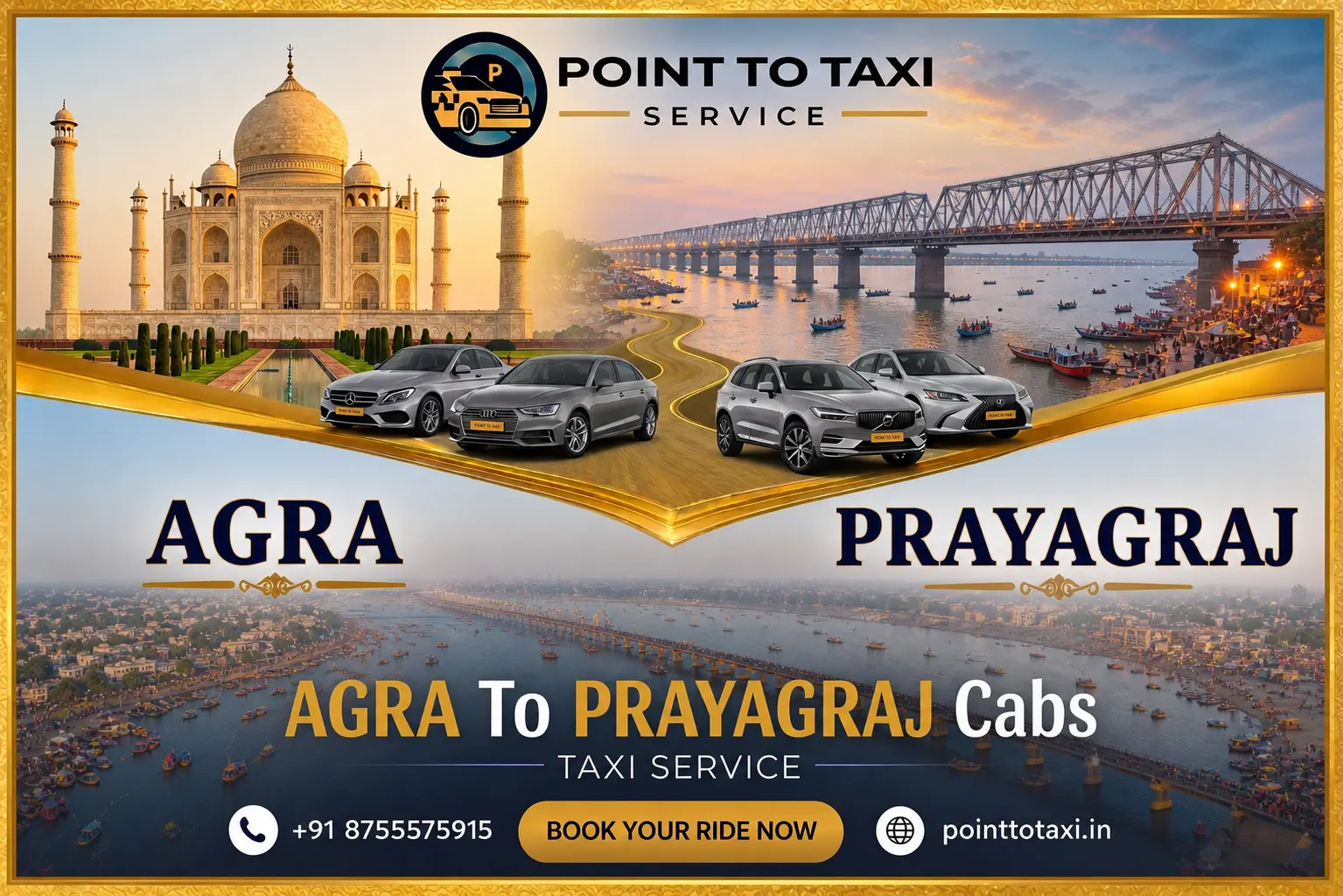 Agra to Prayagraj Taxi Service